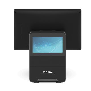 TPV Wintec AnyPOS 100 vue arrière avec écran client
