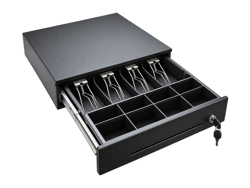 Tiroir-caisse 350 mm compact ouvert